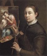 Sofonisba Anguissola self portrait at the easel Germany oil painting artist